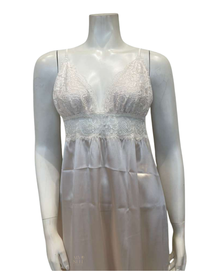 Pen-ky 16050 + 26725 Blush Pink Poly Silk Bust Support Chemise & Wrap Set Myselflingerie.com