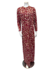 Lunderbeck N5234 Burgundy Dust of Petals Modal Versatile Nursing Nightgown Myselflingerie.com