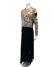 Pen-ky Black with Floral and Chains Print Modal Nursing Nightgown Myselflingerie.com