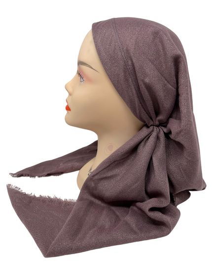 It's Younique OB-SHIM-RO Solid Rose Shimmer Pre-Tied Open Back Bandanna with Velvet Grip Myselflingerie.com