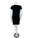 Jackie O'Loungewear NS-S/S-BLK Black V Neck Lace Short Sleeves Modal Nightshirt Myselflingerie.com