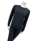 Aspen Dream BLSB + BBP Black Miley Long Sleeve Top & Joggers Bamboo Pajamas Set Myselflingerie.com