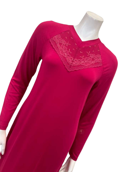 Oh! Zuza Ruby Lace Modal Nightshirt