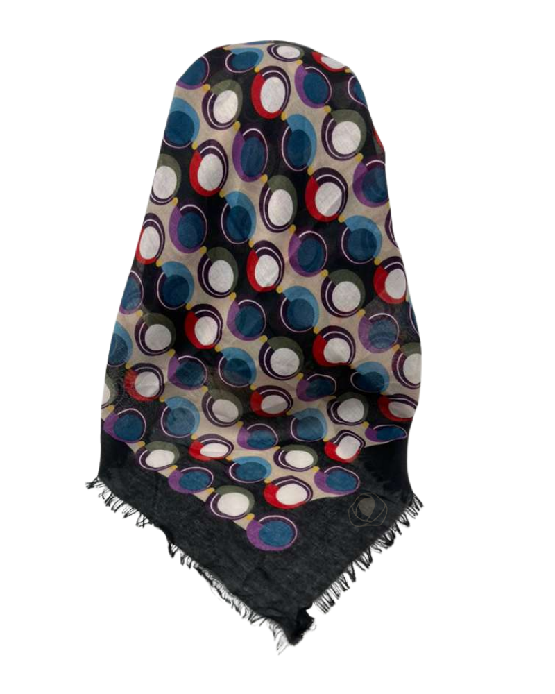 It's Younique OB-BUB-MU Multicolor Bubbles Pre-Tied Open Back Bandanna with Velvet Grip Myselflingerie.com