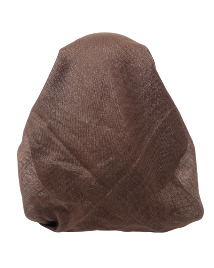 It's Younique OB-SHIM-BR Solid Brown Shimmer Pre-Tied Open Back Bandanna with Velvet Grip Myselflingerie.com