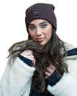 Tal New York TSLDC The Sherpa Logo Dark Chocolate Beanie Myselflingerie.com