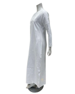 Chicolli N5123 White Debossed Pull On Cotton Nightgown Myselflingerie.com