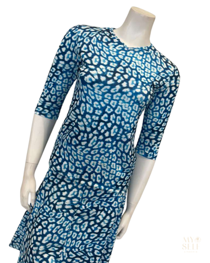 Jackie O'Loungewear 2PC-SWMCV-PC Printed Cobalt Junior Swim Top & Skirt Set Myselflingerie.com