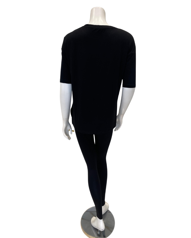 Oh! Zuza M4532 Black Modal Pajamas Set Myselflingerie.com