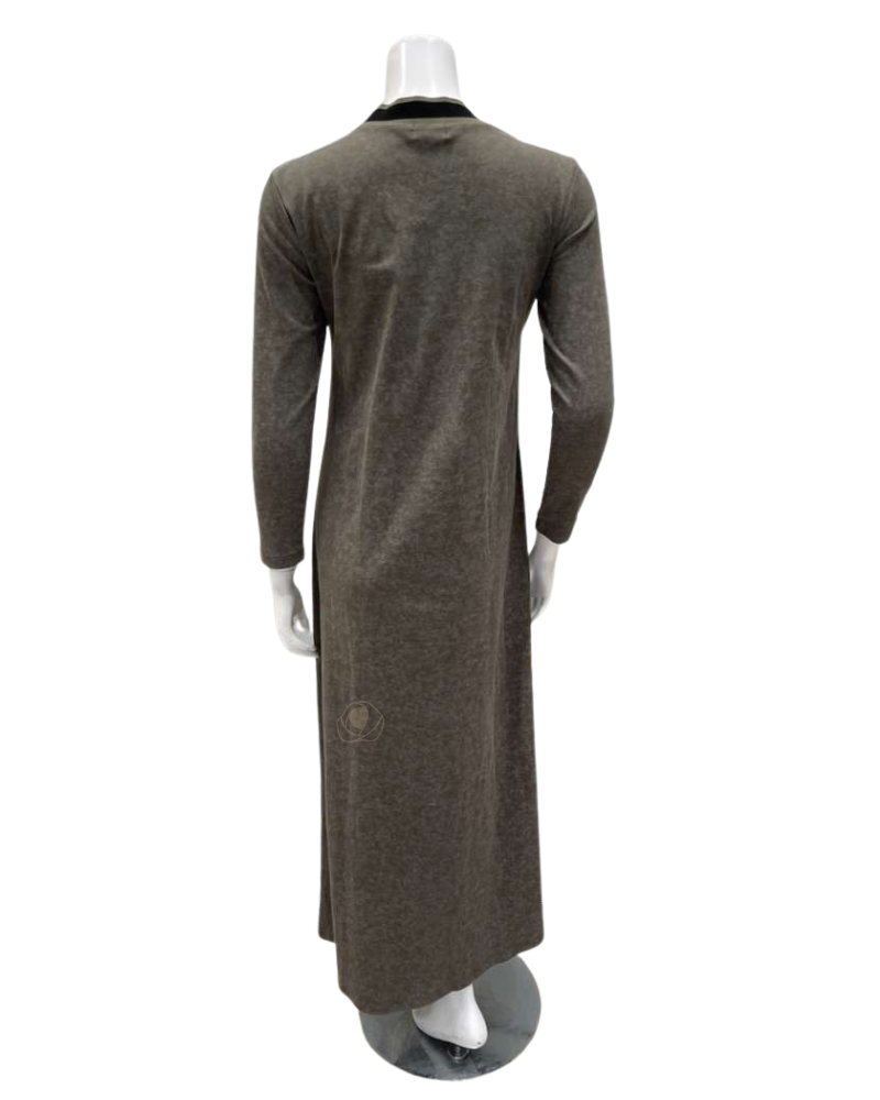 Mega Dreams 357563 Olive Green with Black OO Dream Modal Nursing Nightgown Myselflingerie.com