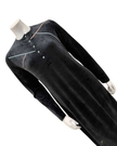Pen-ky Black Velour Topstitch Button Down Nightgown