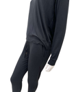 Aspen Dream BLSB + BBP Black Miley Long Sleeve Top & Joggers Bamboo Pajamas Set Myselflingerie.com