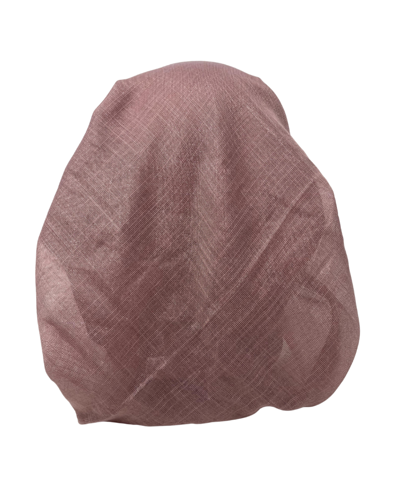 It's Younique OB-SHIM-PI Solid Pink Shimmer Pre-Tied Open Back Bandanna with Velvet Grip Myselflingerie.com