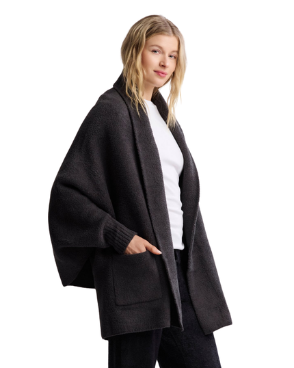 Barefoot Dreams BDWCC22102 Carbon CozyChic Blanket Wrap One Size Myselflingerie.com