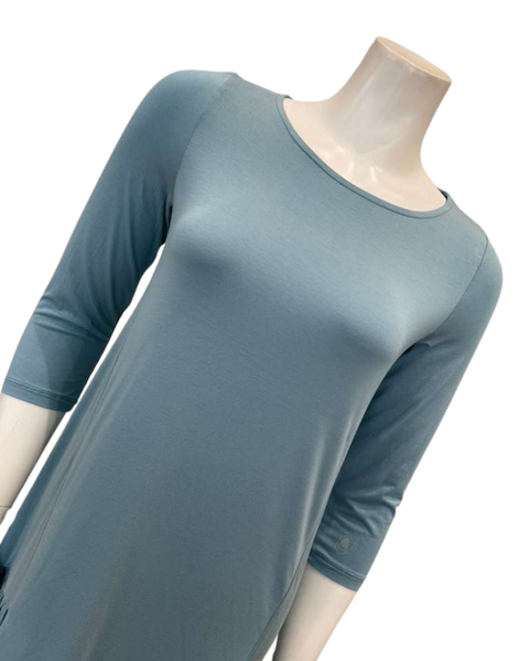Oh! Zuza Aqua Peasant Style Modal Nightshirt Myselflingerie.com