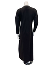 Chicolli LR6091 Black Scarf Front Zip Morning Robe Lounger Myselflingerie.com