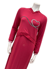 Mega Dreams 357531 Pink Carpet Embroidery Modal Nursing Nightgown Myselflingerie.com