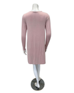 Jackie O'Loungewear Pink V Neck Lace Long Sleeves Modal Nightshirt Myselflingerie.com