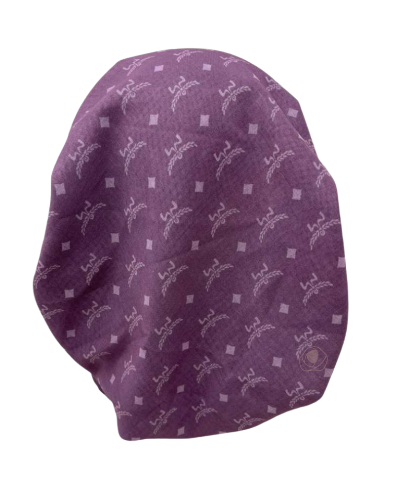 Ahead IT2796 Lavender Imprint Israeli Style Long Tails Pre-Tied Bandanna Myselflingerie.com