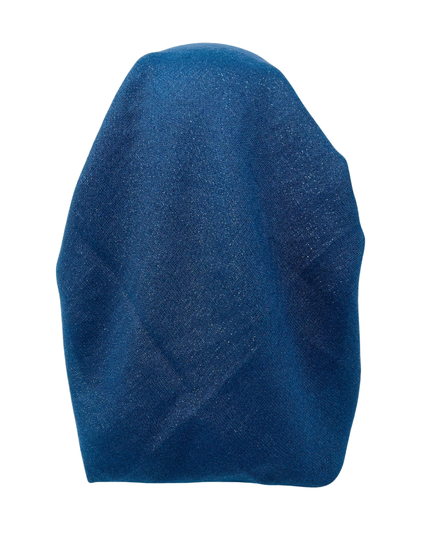 It's Younique OB-SHIM-NY Solid Navy Shimmer Pre-Tied Open Back Bandanna with Velvet Grip Myselflingerie.com