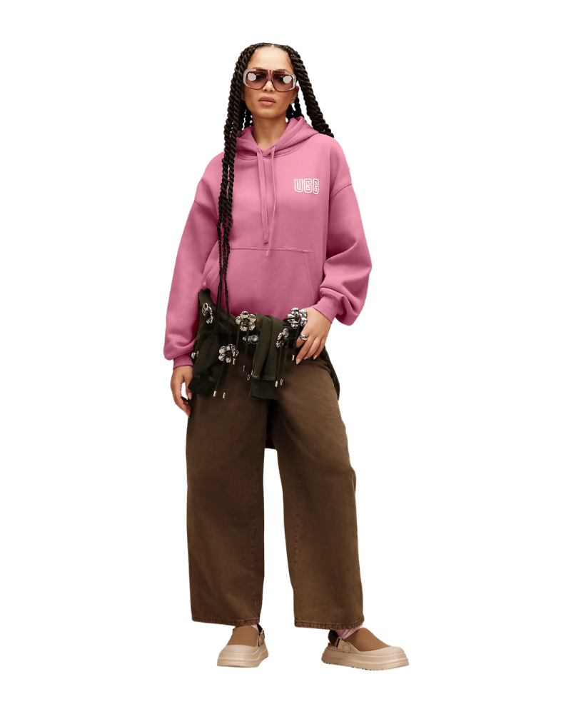 UGG Dusty Orchid UGG Logo Hoodie Myselflingerie.com