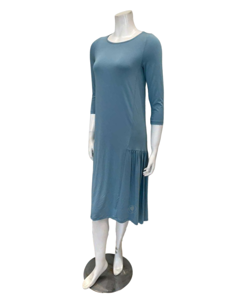 Oh! Zuza Aqua Peasant Style Modal Nightshirt Myselflingerie.com