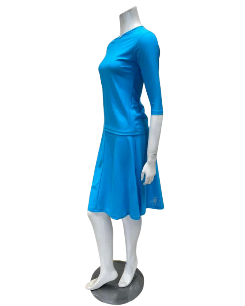 Jackie O'Loungewear Aqua Junior Swim Top & Skirt Set