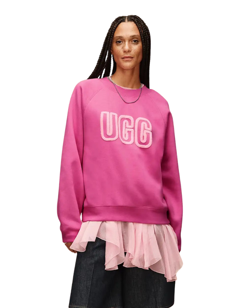 UGG 1171477 Woodviolet UGG Logo Crewneck Sweater Myselflingerie.com