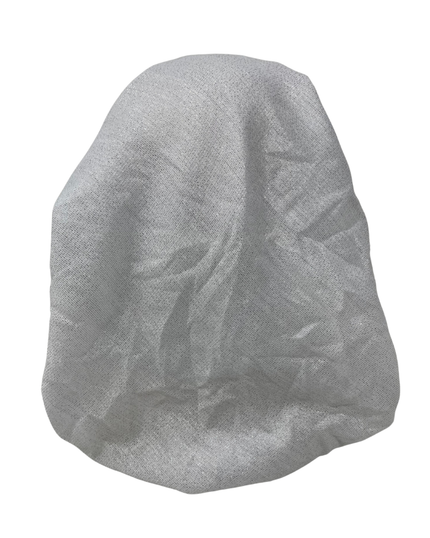 It's Younique OB-BOR-GO White Shimmer Gold Border Pre-Tied Open Back Bandanna with Velvet Grip Myselflingerie.com