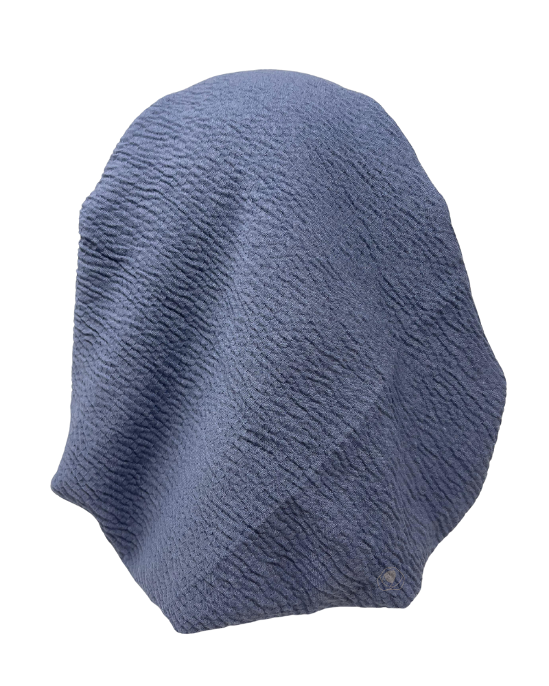 It's Younique PP-CRINK-BLU Pale Blue Crinkle Pre-Tied Bandanna with Velvet Grip Myselflingerie.com