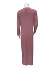 Plush PM N5136-B Brick Ivory Magenta Flora Outlined Cotton Nursing Nightgown Myselflingerie.com