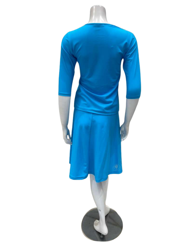 Jackie O'Loungewear Aqua Junior Swim Top & Skirt Set