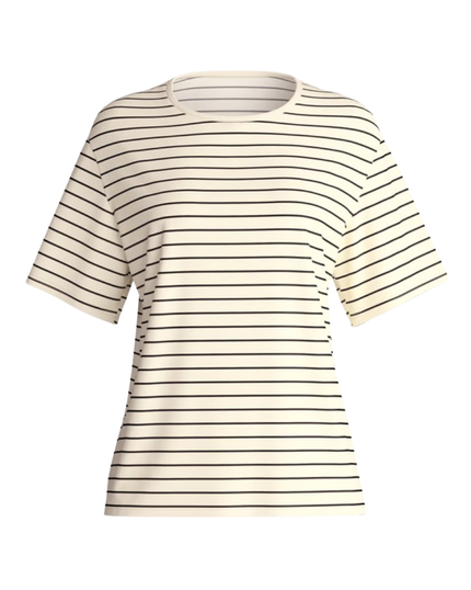 Calida Charm Cream Favourites Layering Short Sleeve & Short Pants Jersey Pajama Set Myselflingerie.com