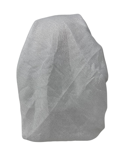 It's Younique OB-BOR-SI White Shimmer Silver Border Pre-Tied Open Back Bandanna with Velvet Grip Myselflingerie.com