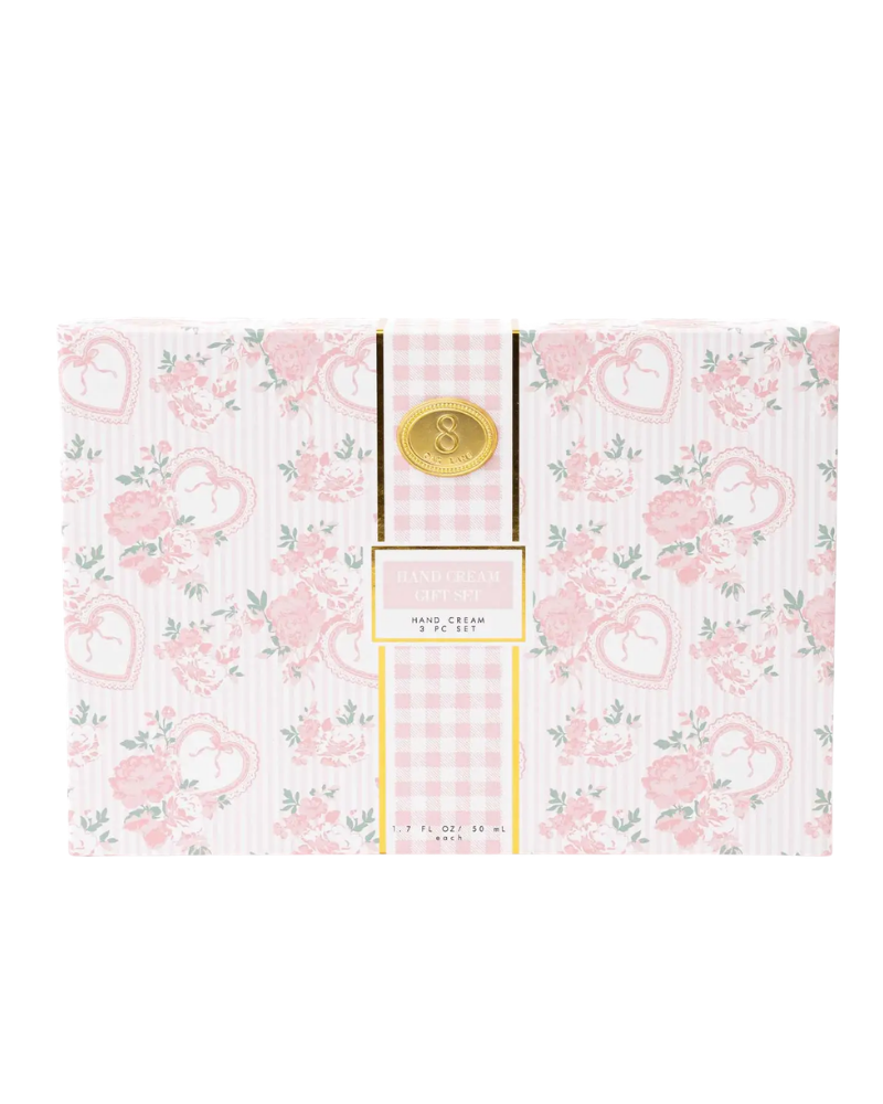 8 Oak Lane EHNDC-023 Sweetheart Blooms 3pcs Hand Cream Set Myselflingerie.com