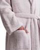 Barefoot Dreams B509 Heathered Stone/White CozyChic Robe Myselflingerie.com