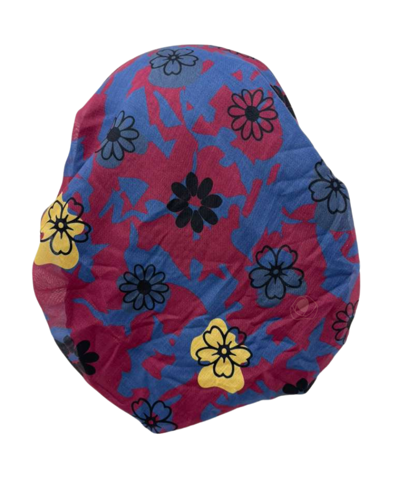 Ahead P2805 Dark Denim Petal Grid Classic Fit Pre-Tied Bandanna Myselflingerie.com