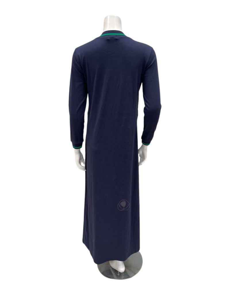 Mega Dreams 357534 Blue and Green Carpet Embroidery Modal Nursing Nightgown Myselflingerie.com