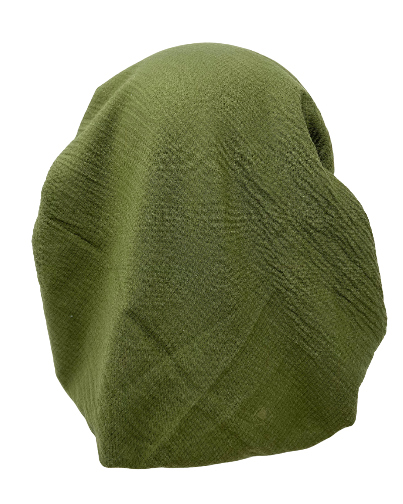 It's Younique PP-CRINK-OL Olive Crinkle Pre-Tied Bandanna with Velvet Grip Myselflingerie.com