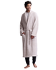 Barefoot Dreams B509 Heathered Stone/White CozyChic Robe Myselflingerie.com