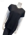 Jackie O'Loungewear VPJ-S/S-BLK Black Short Sleeve V Neck Modal Pajamas Set Myselflingerie.com