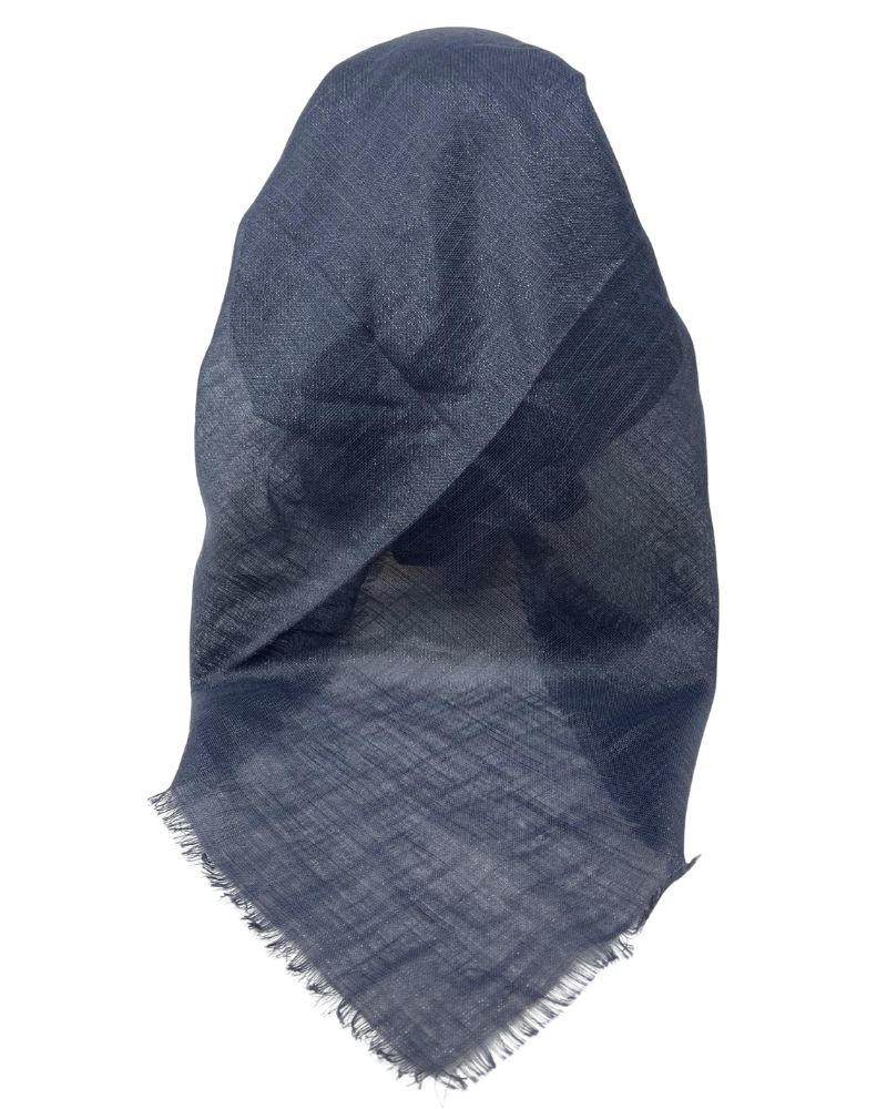 It's Younique OB-SHIM-CH Solid Charcoal Shimmer Pre-Tied Open Back Bandanna with Velvet Grip Myselflingerie.com