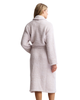 Barefoot Dreams B509 Heathered Stone/White CozyChic Robe Myselflingerie.com
