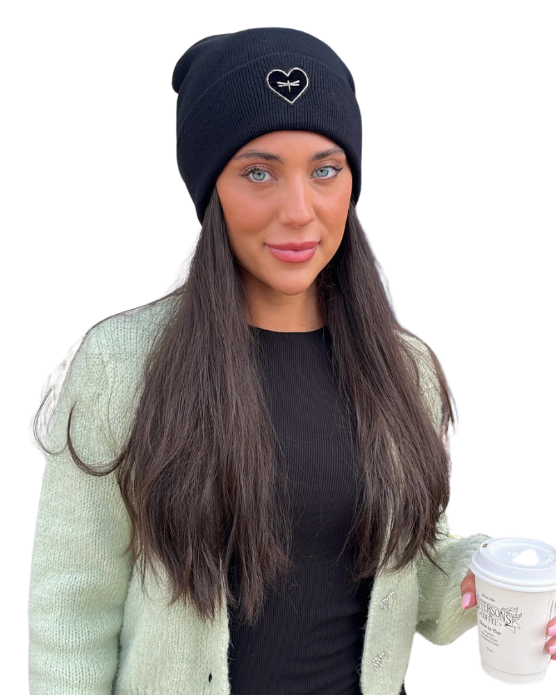 Tal New York TGHC The Gunmetal Heart Heather Charcoal Beanie Myselflingerie.com