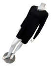Jackie O'Loungewear Black V Neck Lace Long Sleeves Modal Nightshirt Myselflingerie.com
