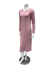 Oh! Zuza V2 Antique Rose Ribbed Lace V Neck Rosie Modal Nightshirt Myselflingerie.com