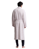 Barefoot Dreams B509 Heathered Stone/White CozyChic Robe Myselflingerie.com