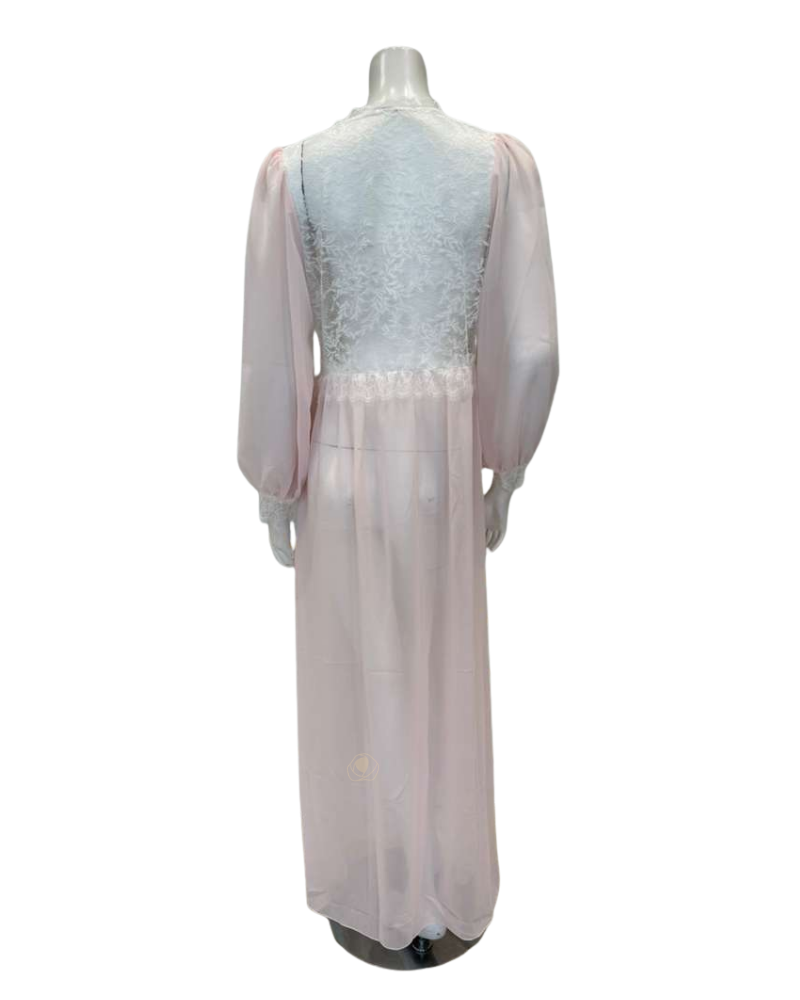 Oh! Zuza V18 Blush Pink and Lace Robe Myselflingerie.com