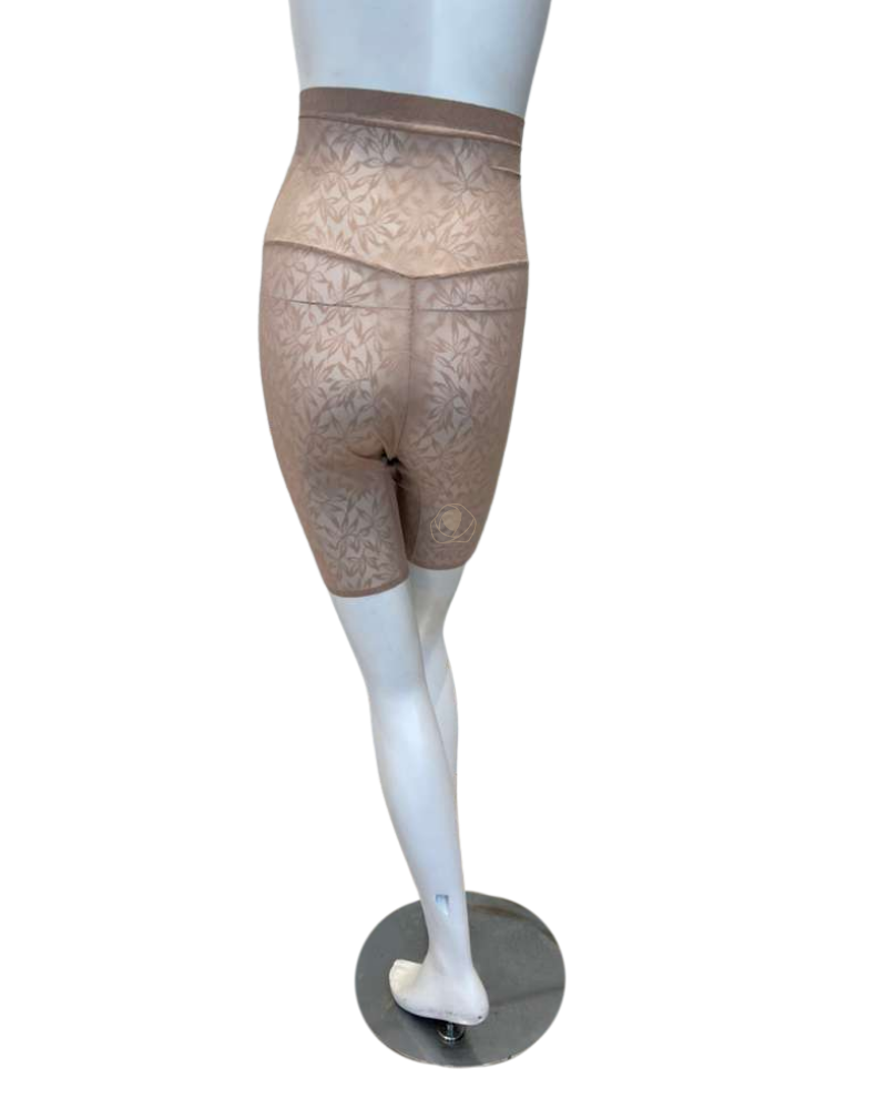 Va Bien 713 Nude Floral Lace Hi Waist Girdle with Legs Myselflingerie.com