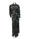 ORD DNV26807 + TRV26817 Black Princess Floral Tulle Satin Blouse and Jumper Lounger Robe Set / Nursing Friendly Myselflingerie.com